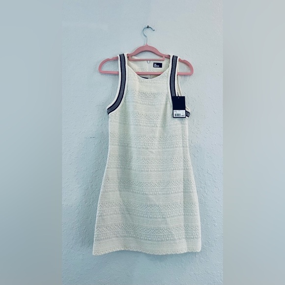 The Kooples Dresses & Skirts - The Kooples White Ribbed Tank Dress with Black Trim